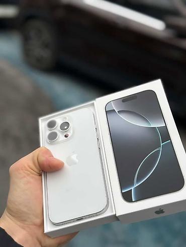 Apple iPhone: IPhone 16 Pro, Б/у, 256 ГБ, White Titanium, Кабель, Коробка, 96 % — 1