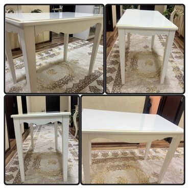 işlenmiş stol stul: Qonaq masası, İşlənmiş, Açılmayan, Dördbucaq masa