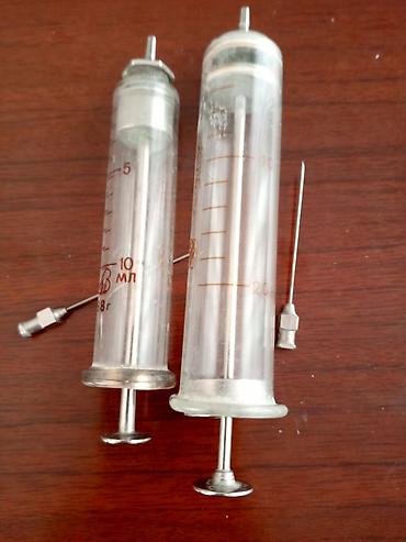 Alətlər: Şüşə şprislər dəsti - Həcm: 10 ml və 20 ml - Material: qalın — 1