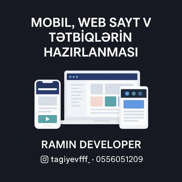 сиделка с проживанием: Salam, mən Ramin! Mobil tətbiqlər, web saytlar və veb əsaslı