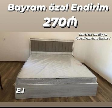 matras taxt: Yeni, İkinəfərlik çarpayı, Bazasız, Matras ilə, Siyirməsiz — 1