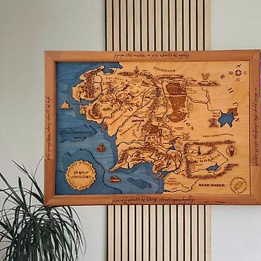ormar za odecu: Mapa srednje zemlje Gospodar prstenova LORD OF THE RINGS – MIDDLE — 3
