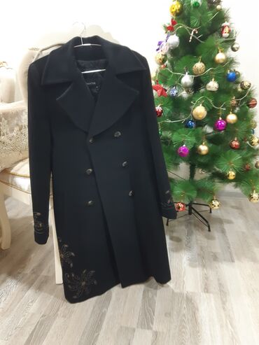 kaşmir qadın paltoları: Palto A-Dress, L (EU 40), rəng - Qara