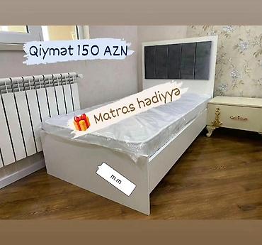 Çarpayılar: Yeni, Təknəfərlik çarpayı, Bazasız, Matras ilə, Siyirməsiz, Azərbaycan — 2