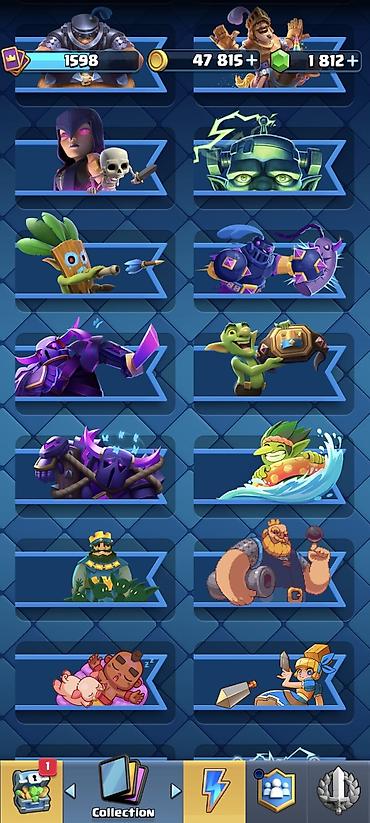 nerd sekilleri: Clash Royale hesabı – kolleksiya və resurslarla dolu oyun hesabı 10798 — 9