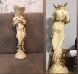 lüstr qiymətləri: Temiz sümükden düzelme el işi heykel.hün 47 sm Qiymet 120 azn Unvan