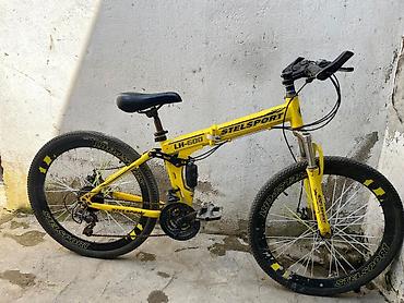Velosipedlər: Stelsport LH-600 dağ velosipedi - Rəng: sarı-qara - Çərçivə: qatlanan — 1