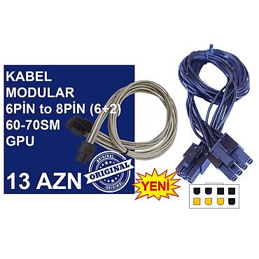 komputer kabel: Kabellər "6PİN MALE to 8PİN MALE/MOLEX/SATA Original” MƏHSULLAR TAM — 4