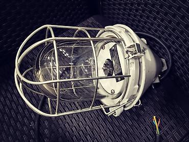 zepter pilon: Industrijska brodska lampa visilica teška unikat 37*20 cm — 1