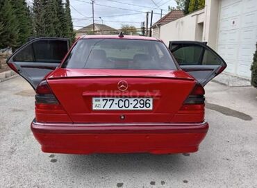 Mercedes-Benz: Mercedes-Benz C‑Class (W202) sedan, qırmızı rəng. - Kuzov: 4 qapılı — 15