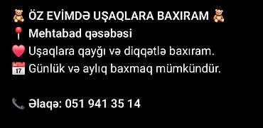 byd gunluk: Uşaqlara baxım xidməti - Məkan: Mehtabad qəsəbəsi - Öz evimdə — 1