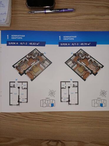 Продажа квартир: 1 комната, 49 м², Элитка, 4 этаж, ПСО (под самоотделку)