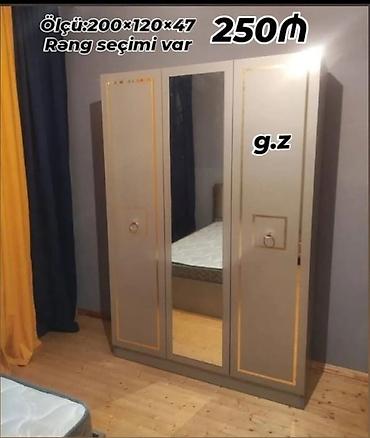 divan açilan: Yeni, 3 qapılı, Güzgülü, Rəngli, Açılan, Düz dolab — 1