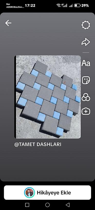 Kərpiclər: Vibropress daş səki plitələri Məhsul: Beton vibropress səki plitələri — 42