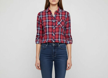czerwona koszulka h m: River Island, Сорочка жіноча, розмір M