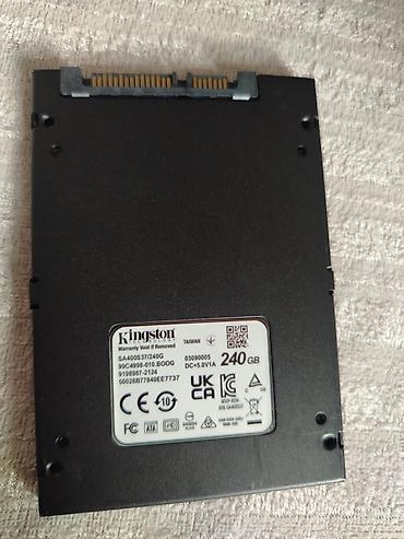 gaming notebook: Daxili SSD disk Kingston, 240 GB, 2.5", İşlənmiş — 2