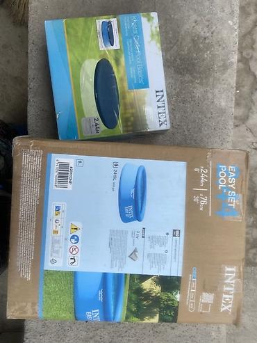 бассен: Надувной бассейн Intex Easy Set + комплект аксессуаров - Размер: 244 — 2