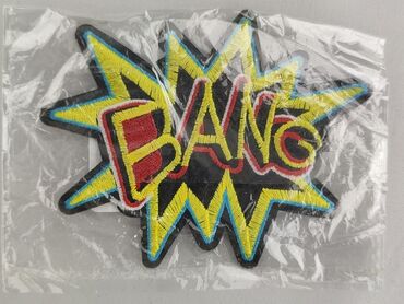 Naszywka w kształcie gwiazdy z napisem „BANG” w stylu komiksowym