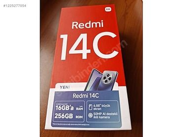 маленькие сенсорные телефоны: Redmi, Redmi 14C, Новый, 256 ГБ, цвет - Синий, 2 SIM