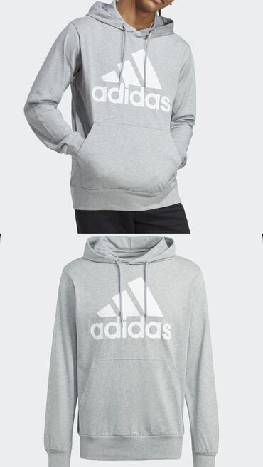 пуховик adidas: Мужская толстовка, M (EU 38), Adidas, Новый, цвет - Серый, Самовывоз, Бесплатная доставка