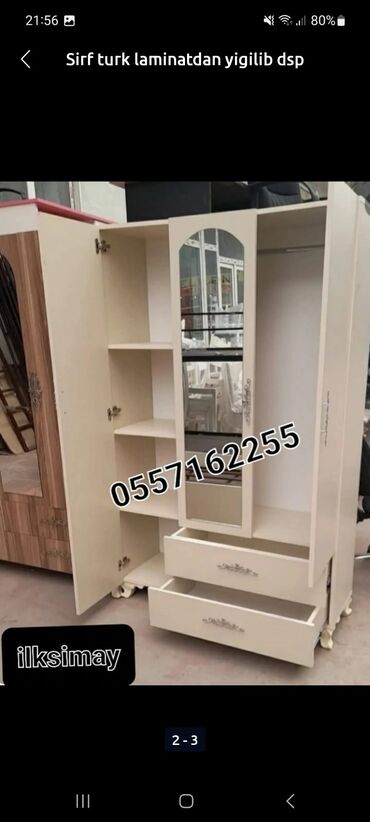 Sifarişlə dolablar: 155azn 3qapi Təzədir sifarişlə hazırlanır rəng seçimi isdeye görə — 12