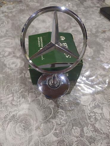 mercedes emblem: Mercedes-Benz kapot emblemi (ulduz loqo) - Material: xrom örtüklü — 1