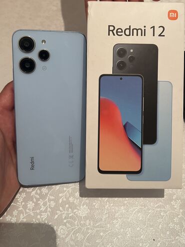 Redmi: Redmi, Redmi 12, Б/у, 128 ГБ, цвет - Голубой, 2 SIM