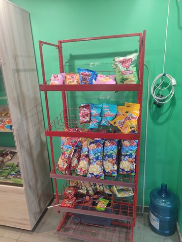 стеллажи для овощей и фруктов из дерева: Витрина Для продуктов, Лофт, 190 см * 90 см * 40 см, Б/у