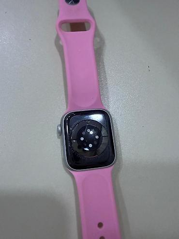 Qol saatları və aksesuarlar: Apple Watch (alüminium gövdə, gümüş rəng) – çəhrayı silikon kəmər ilə — 3