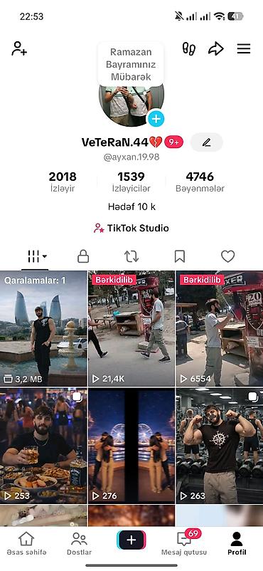 tiktok seyfesi: TikTok hesabı 25 azn görşüb götrmək serti ilə Təsvir: - Platforma — 1