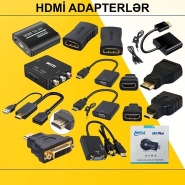 Digər kompüter aksesuarları: HDMİ Adapterlər ⭐HDMİ to AV ver1 – 10 AZN ⭐HDMİ to AV ver2 – 20 AZN