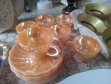 cay servisi: Çay dəsti, rəng - Narıncı, Şüşə — 1