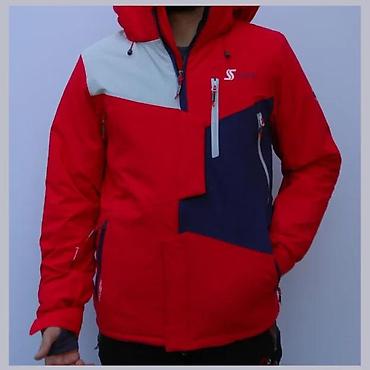 psg tech fleece: Muška zimska/ski jakna – crvena sa sivo-tamnoplavim detaljima - — 5