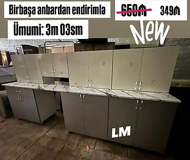 *Mətbəx mebellərinin sifarişlə hazırlanması✔️* Ölçü : 3metr03sm☑️