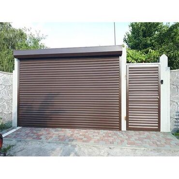 ворота на роликах: Рулонные ворота и калитка из профлиста - Тип: автоматические рулонные