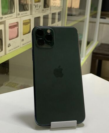 iphone 12 про макс цена в бишкеке: IPhone 11 Pro, Колдонулган, 256 ГБ, Жашыл, Коргоочу айнек, 82 %