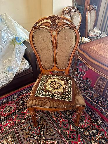 dekor masa: Klassik üslubda yemək otağı dəsti - Stol: Korpus və ayaqlarda zəngin — 5