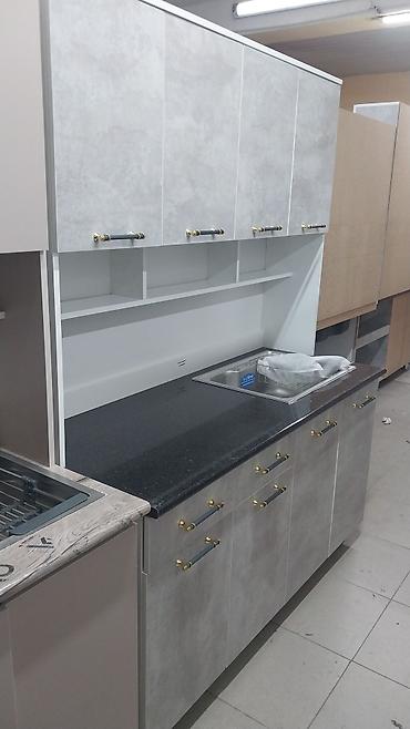 silver kitchen: Кухонные гарнитуры с мойкой и открытой нишей - Комплектация: нижние — 7