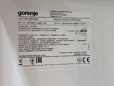 холодильники бу бишкек: Холодильник Gorenje, Б/у, Двухкамерный, No frost, 60 * 200 * 60 — 4