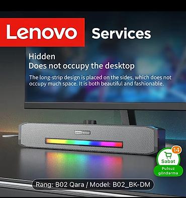 soundbar: Lenovo stereo soundbar – kompüter üçün yüksək keyfiyyətli səs sistemi — 2