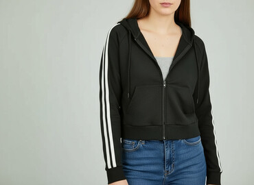 5 lat w paski bluzy w paski świat: Boohoo, Women`s hoodie, size S (EU 36)