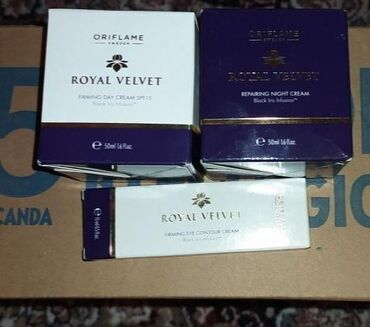 laminary крем для лица: Oriflame brendi, Royal Velvet gece gündüz kremi və gözaltı kremi