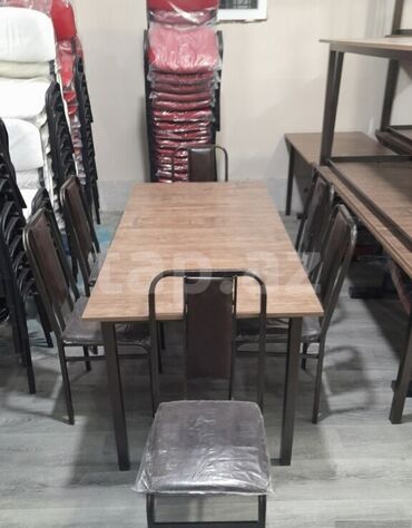 kafe üçün stol stul: Mətbəx üçün, Qonaq otağı üçün, Yeni, Açılmayan, Dördbucaq masa, 6 stul, Azərbaycan