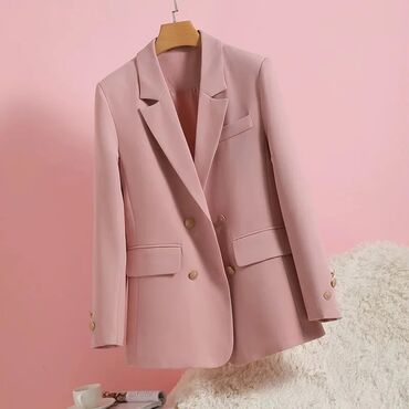 розовый пиджак: XS (EU 34), S (EU 36), M (EU 38), цвет - Розовый, Деловое