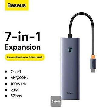 komputer notebook: Baseus Flite Series 7-in-1 B00052805813-00 USB-C HUB Müasir noutbuk — 3
