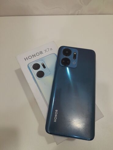 hisense telefon: Honor X7a, 128 ГБ, цвет - Серый, Кнопочный, Сенсорный, Отпечаток пальца