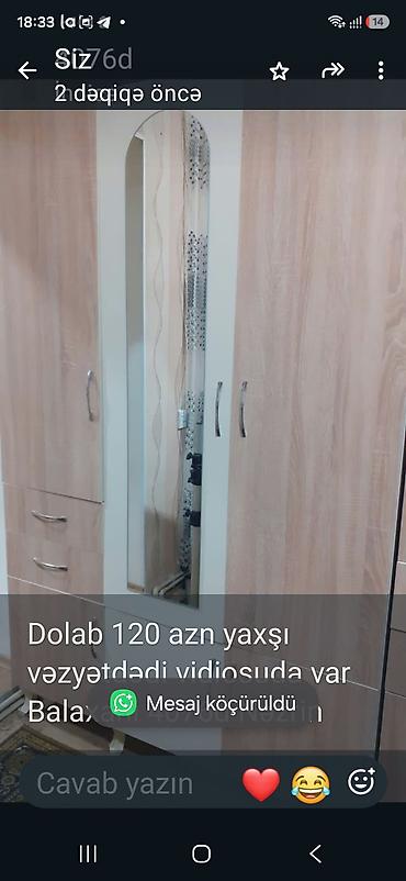 Dolab 120 azn yaxşı vəzyətdədi vidiosuda var Balaxanı 4076d Nəzrin lalafo.az -da Dolab 120 azn yaxşı vəzyətdədi vidiosuda var Balaxanı 4076d Nəzrin