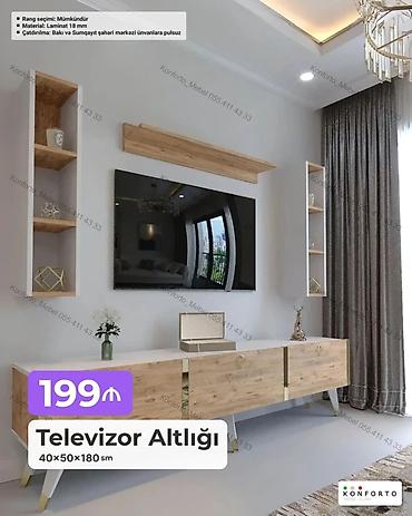 Ev və bağ: Televizor altlığı – müasir dizaynlı, funksional dəst Ölçü: 40×50×180 — 1