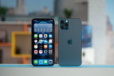 Apple iPhone: IPhone 12 Pro, 128 GB, Blue Titanium, Simsiz şarj, Face ID, Sənədlərlə