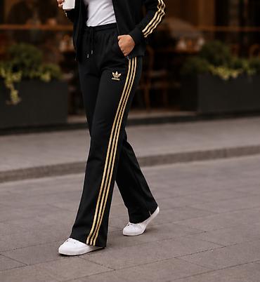 duboki donji ves: Adidas trenerka donji deo široke nogavice NOVO Novo Mokra likra — 2